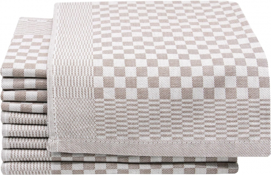 Keukenhanddoek 'Hanni' - Beige/Wit