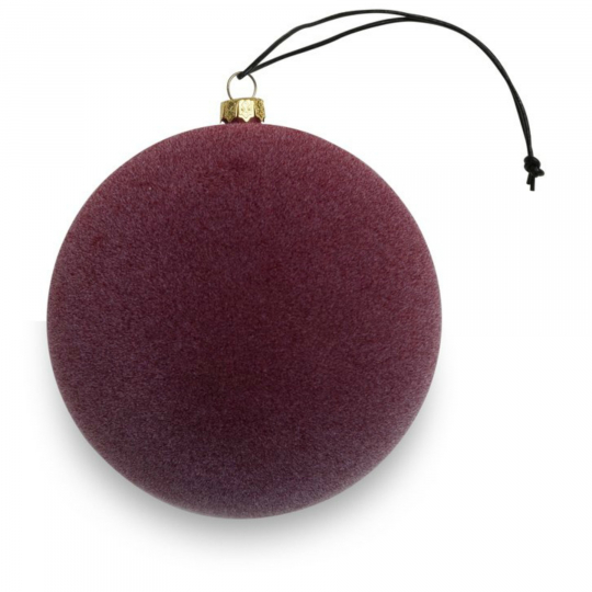 Kerstbal 'Velvet' - Bordeau (S)