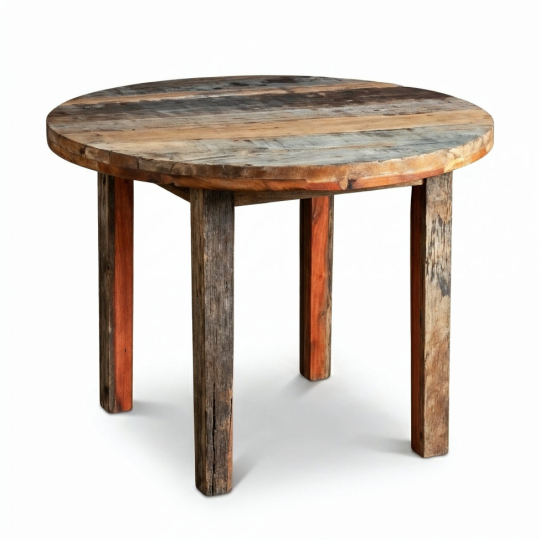 Ronde eettafel 'Birka' 105 x 105 cm - Vintage