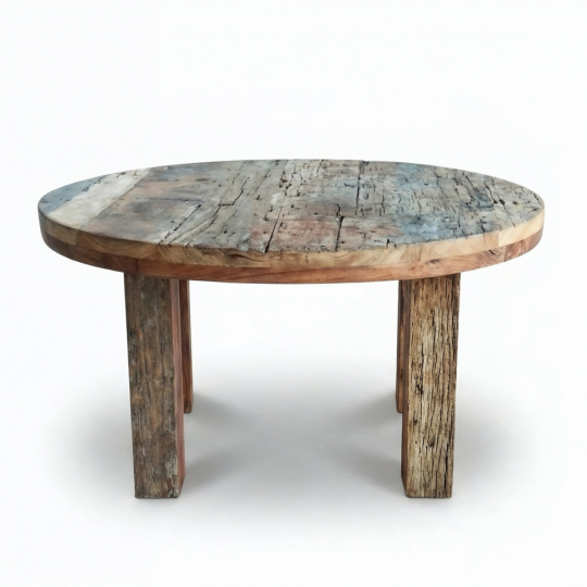 Ronde salontafel 'Birka' 85 x 85 cm - Vintage