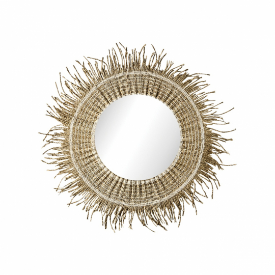Spiegel 'Stina' rond 60cm - Natuurlijk