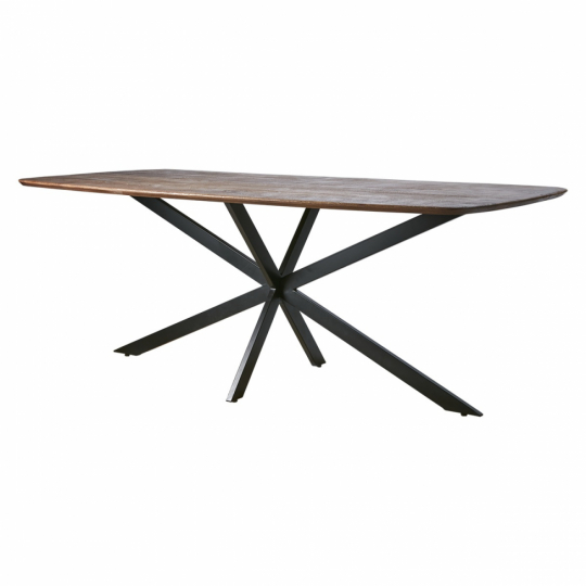 Eettafel 'Portland' 200x100cm - Bruin