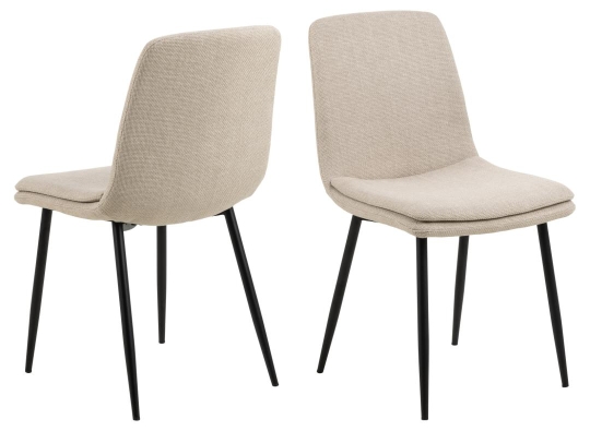 Stoel 'Becca' - Beige/Zwart