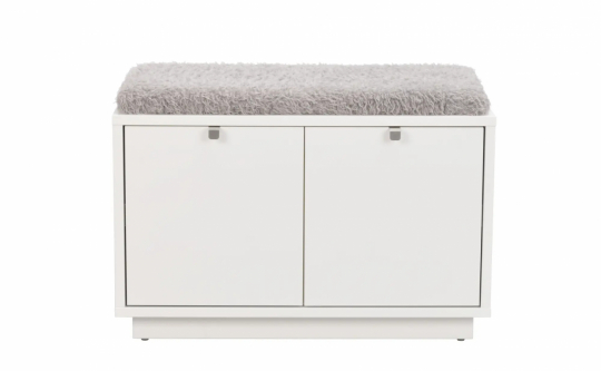 Bank 'Confetti' 70cm - Wit/Lichtgrijs