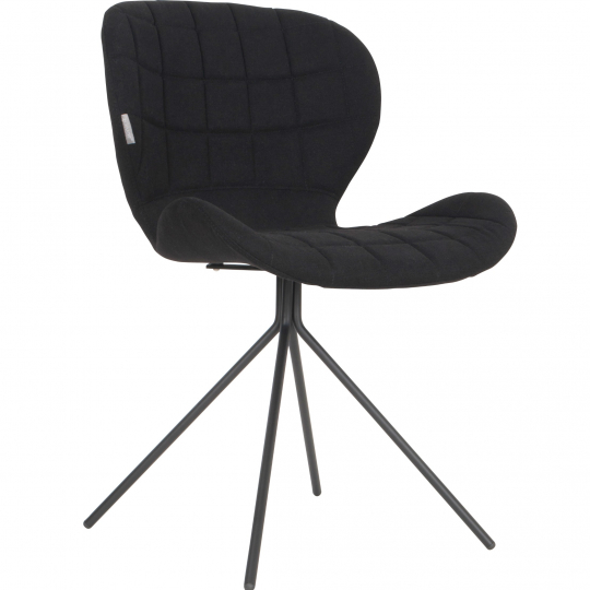 Stoel 'Omg' - Velvet/Zwart