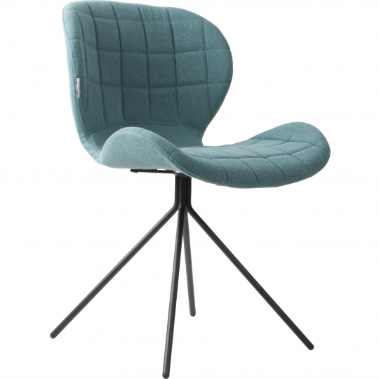Stoel 'Omg' - Velvet/Blauw