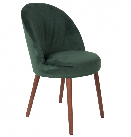 Eetkamerstoel 'Glad' - Velvet/Groen