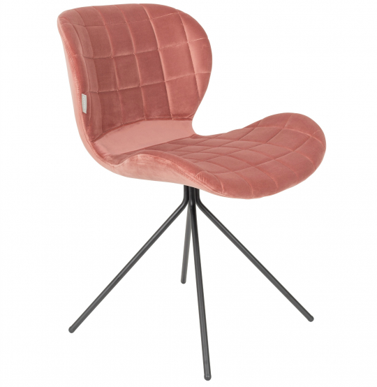 Stoel 'Omg' - Fluweel/Roze