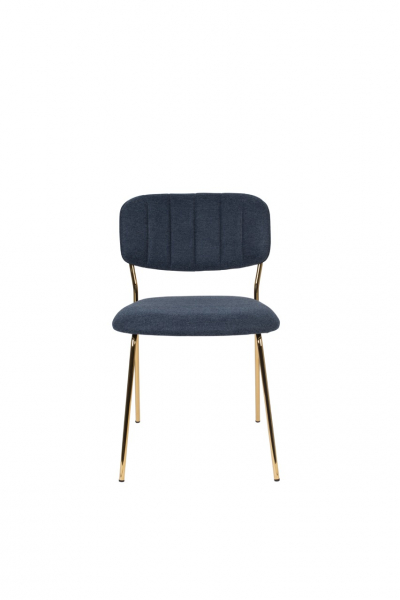 Stoel 'Jolien' - Blauw/Goud