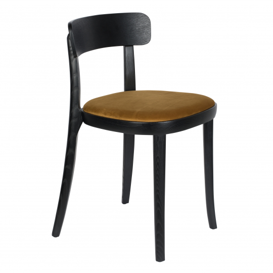 Stoel 'Brandon' - Zwart/Ocra