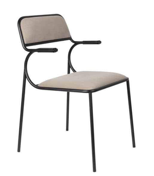 Stoel 'Alba' - Zwart/Beige