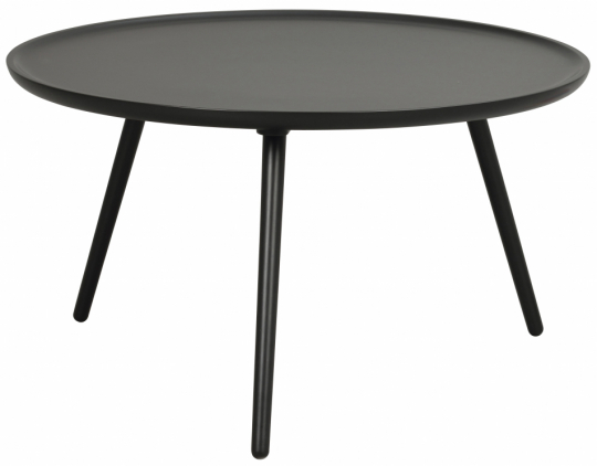 Salontafel 'Daisy' Rond 80cm - Zwart