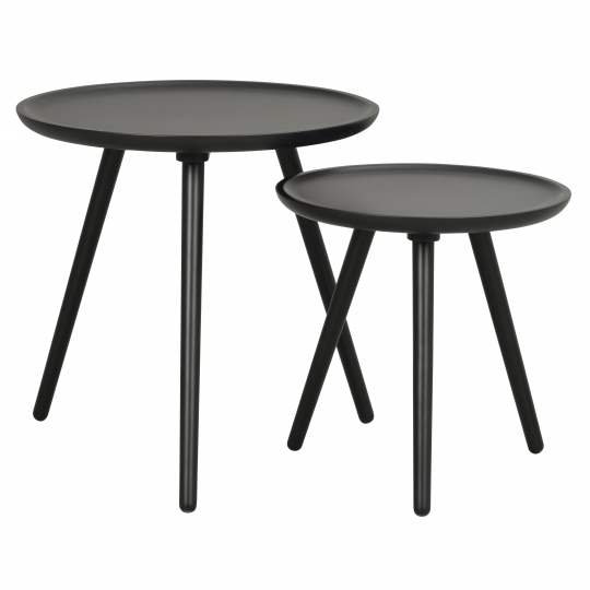 Salontafel 'Daisy' 2 delen - Zwart