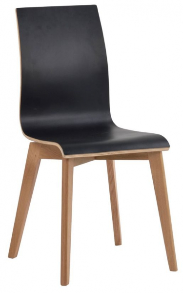Stoel 'Gracy' - Zwart/Eik