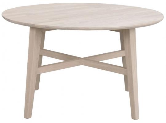 Salontafel 'Filippa' Rond 90cm - Witgeolied eiken