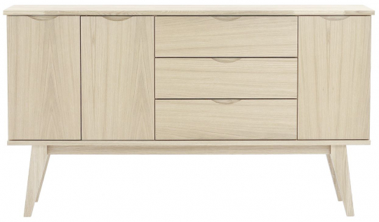 Dressoir 'Filippa' 150x85cm - Eiken/Witgeolied