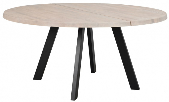 Eettafel 'Fred' Rond 160cm - Witgepigmenteerd