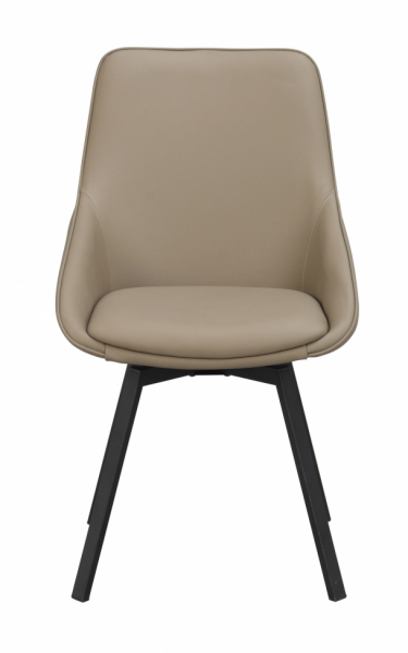 Stoel 'Alison' Leer - Beige/zwart