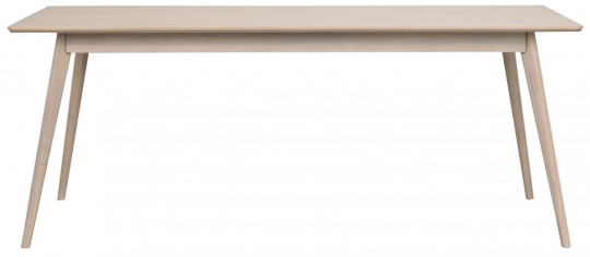 Eettafel 'Yumi' 190x90cm - Witgeolied eiken