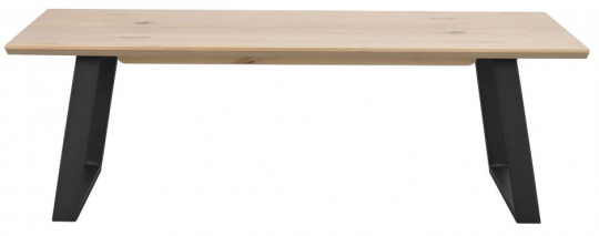 Salontafel 'Melville' 140x65cm - Witgeolied Eiken/Zwart