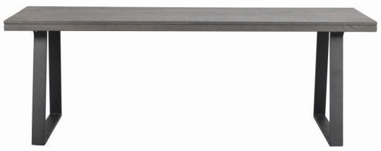 Eettafel 'Brooklyn' 220x95cm - Donkerbruin/U-poot