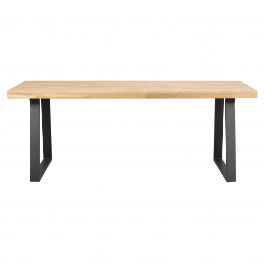 Eettafel 'Brooklyn' 170x95cm - Natuurlijk/Zwart