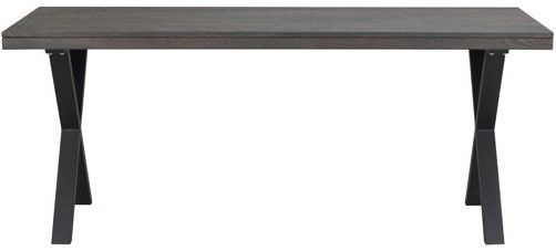 Eettafel 'Brooklyn' 170x95cm - Donkerbruin/X-poot