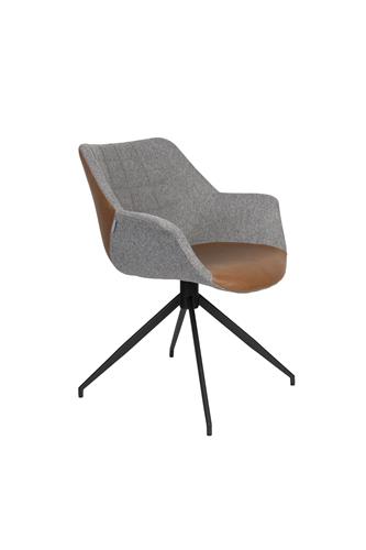 Stoel 'Doulton' Draaistoel - Bruin
