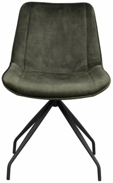 Stoel 'Rossport' - Groen/Velours