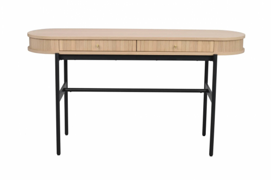 Bijzettafel 'Haddington' Witgepigmenteerd/Zwart