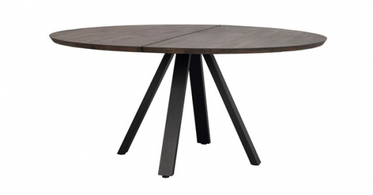 Eettafel 'Carradale' Rond 150cm - Bruin/V-poot