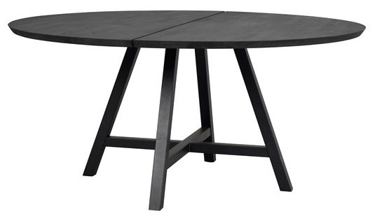 Eettafel 'Carradale' Rond 150cm - Zwart/X-poot