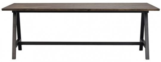 Eettafel 'Carradale' 220x100cm - Bruin/A-poot