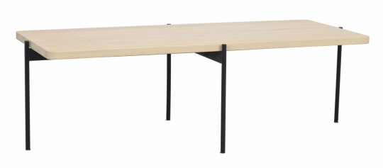 Salontafel 'Shelton' 145x60cm - Witgepigmenteerd eik