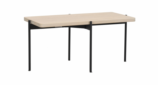 Salontafel 'Shelton' 95x50cm - Witgepigmenteerd eik