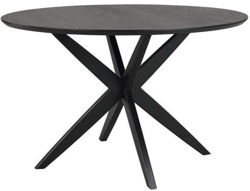 Eettafel 'Calverton' Rond 120cm - Zwart