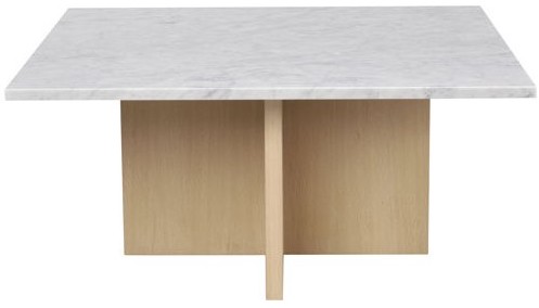 Salontafel 'Brooksville' 90x90cm - Wit/Witgepigmenteerd