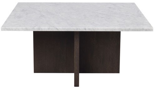 Salontafel 'Brooksville' 90x90cm - Wit/Bruin