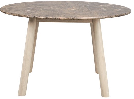 Eettafel 'Taransay' Rond 125cm - Bruin/Witgepigmenteerd