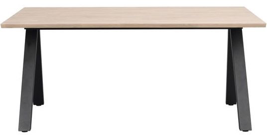 Eettafel 'Carradale' 170x100cm - Witgepigmenteerd/V-poot
