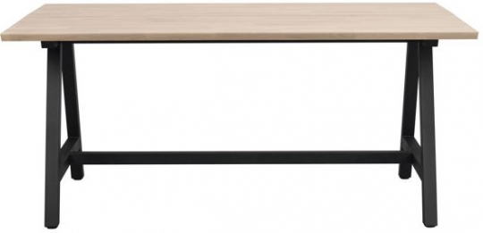Eettafel 'Carradale' 170x100cm - Witgepigmenteerd/A-poot