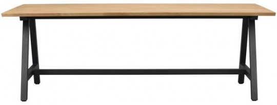 Eettafel 'Carradale' 220x100cm - Eiken/A-poot
