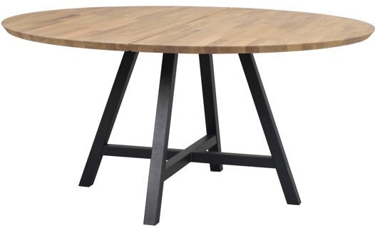 Eettafel 'Carradale' Rond 150cm - Eiken/X-poot