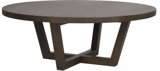 Salontafel 'Boxford' Rond 110cm - Donker eik