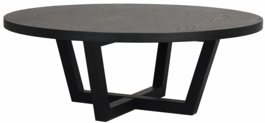 Salontafel 'Boxford' Rond 110cm - Zwart eik