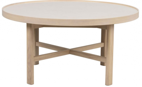 Salontafel 'Marsden' Rond 90cm - Licht eik