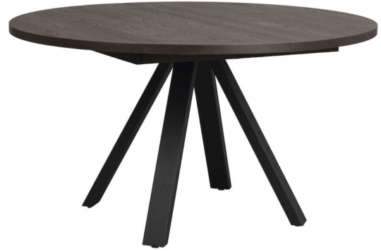 Eettafel 'Maddock' Rond 135cm - Donker eik