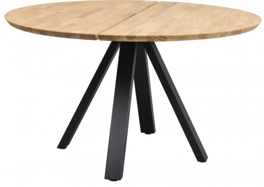 Eettafel 'Carradale' Rond 130cm - Eik/V-poot