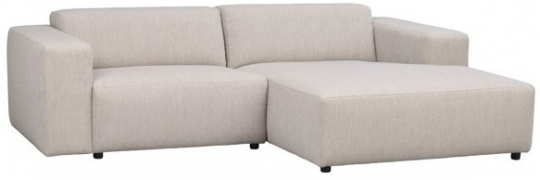 3-zitsbank 'Willard' chaise longue H - Lichtbeige