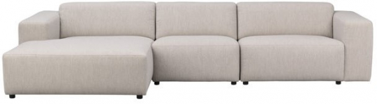 4-zitsbank 'Willard' chaise longue V - Lichtbeige